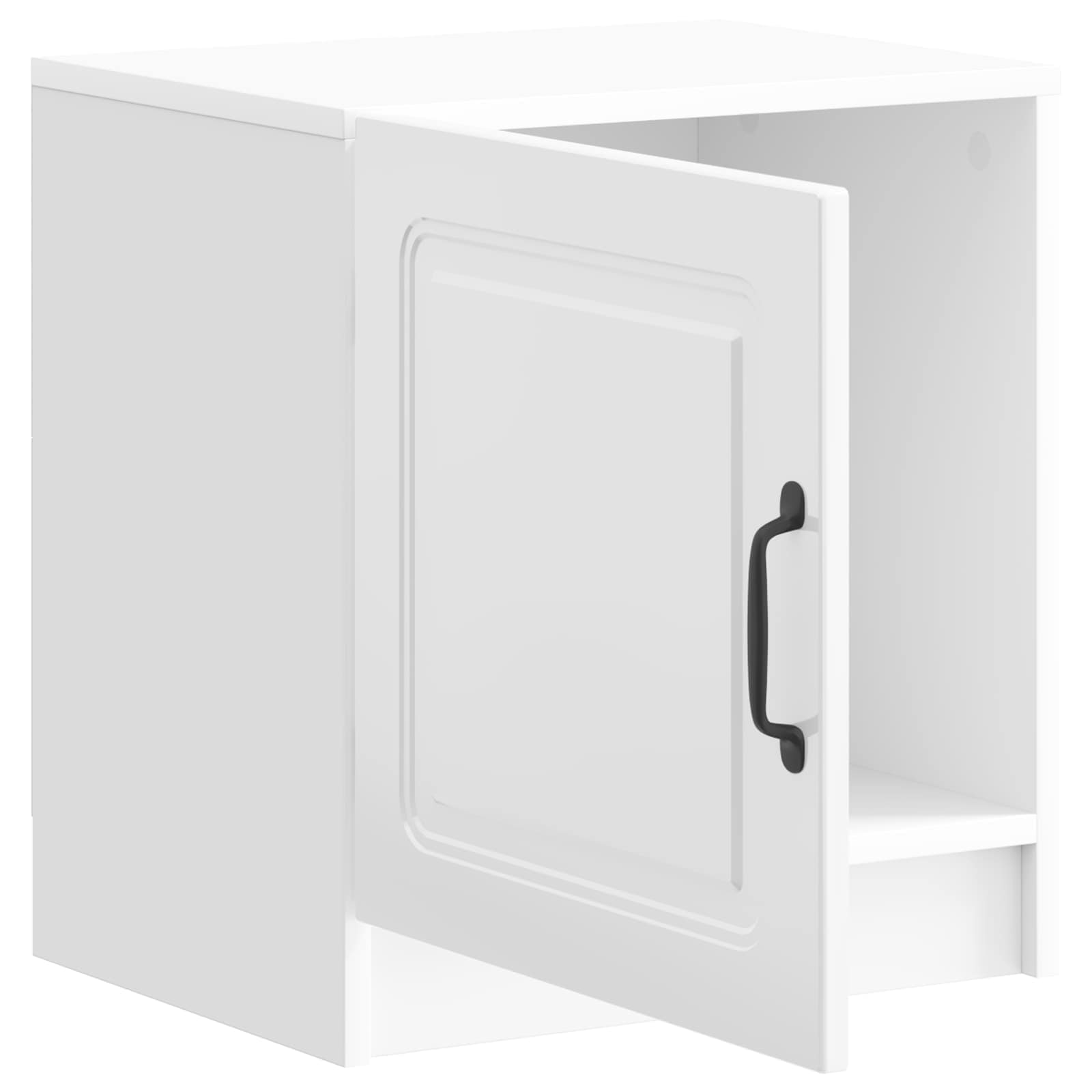 Noční Skříňka 2 Pcs Bílá S Vysokým Leskem 43 X 34,5 X 47 Cm
