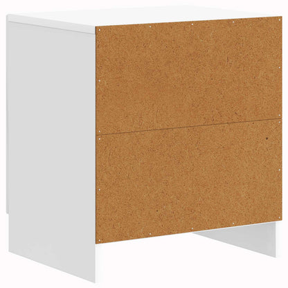 Noční Skříňka 2 Pcs Bílá S Vysokým Leskem 43 X 34,5 X 47 Cm
