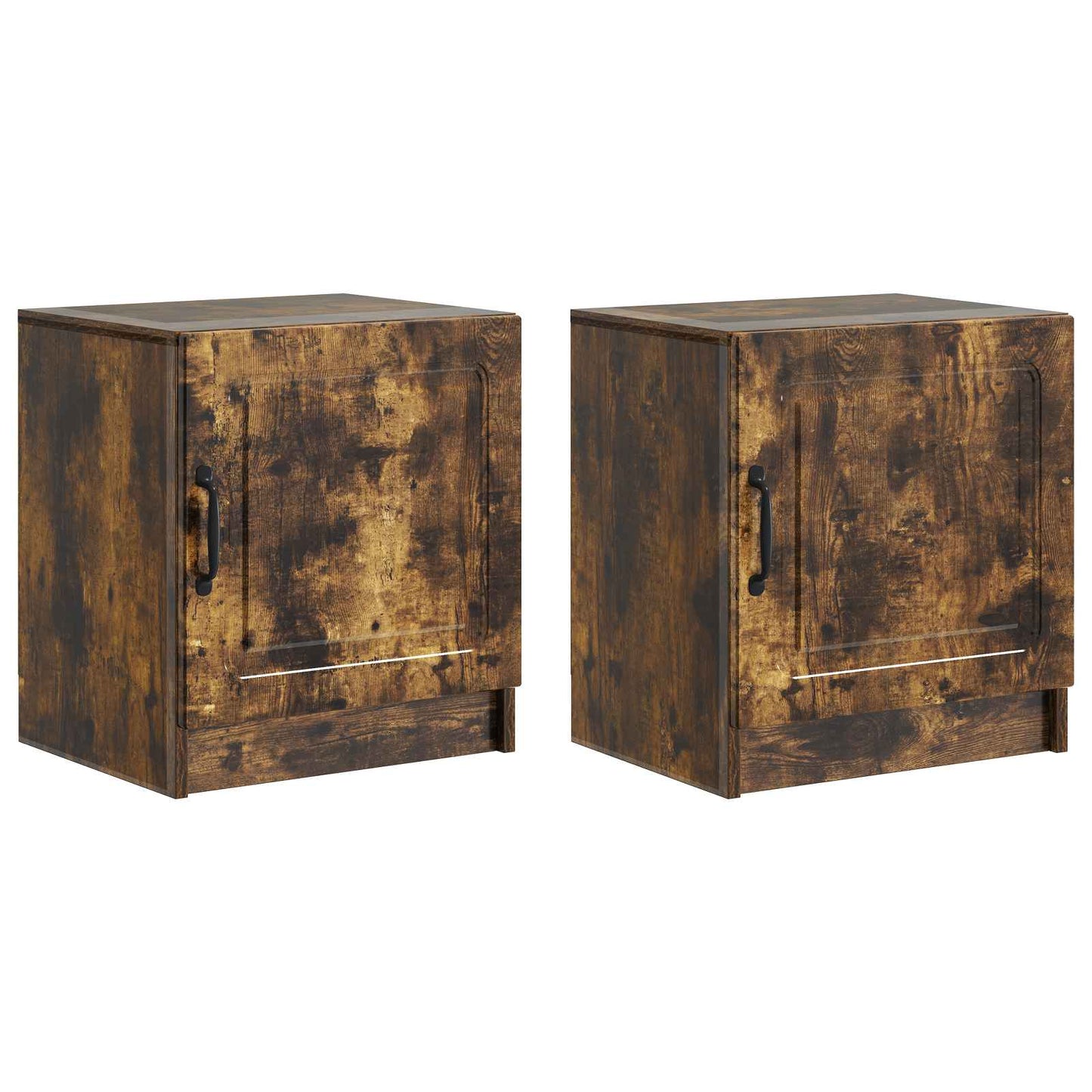 Noční Skříňka 2 Pcs Kouřový Dub 43 X 34,5 X 47 Cm