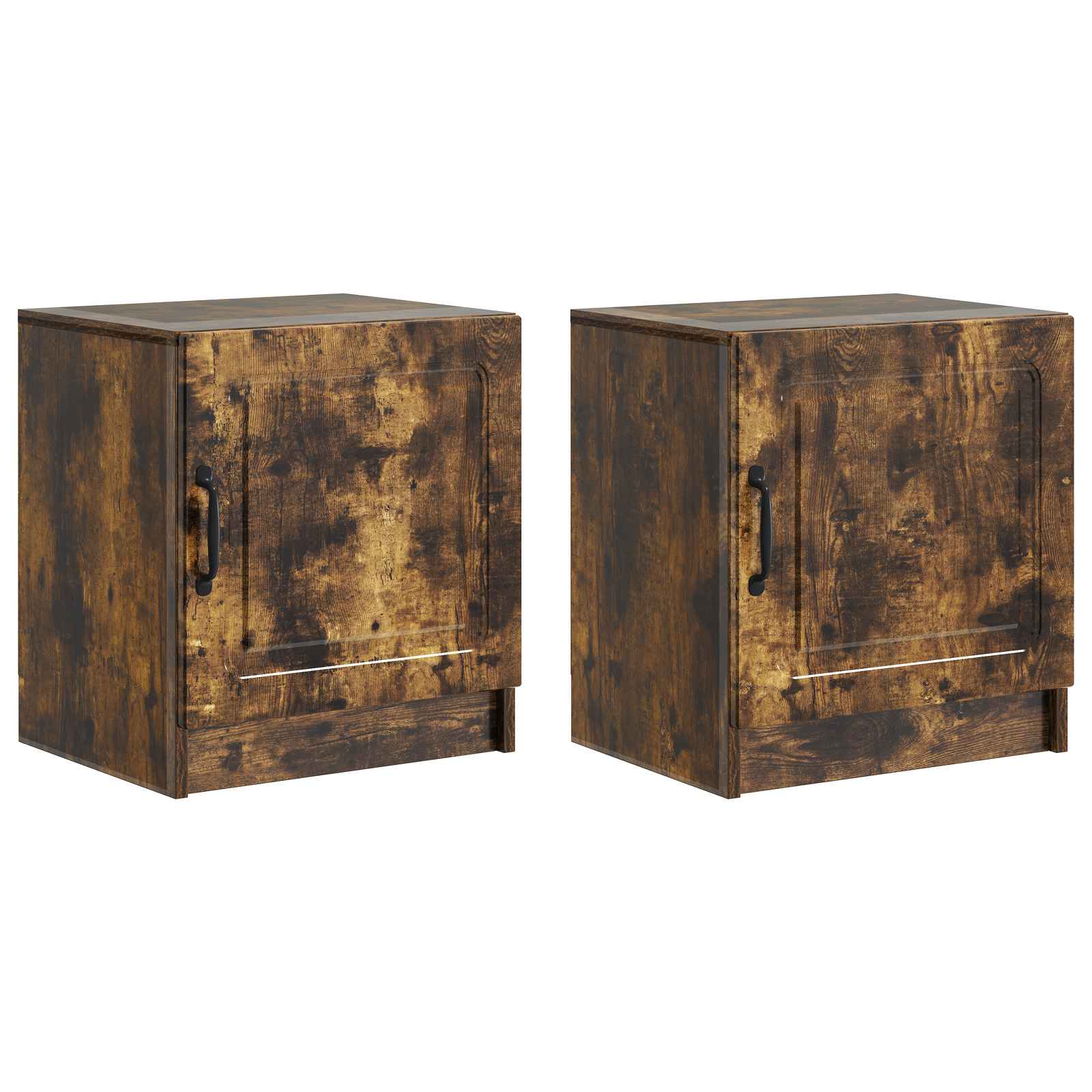 Noční Skříňka 2 Pcs Kouřový Dub 43 X 34,5 X 47 Cm