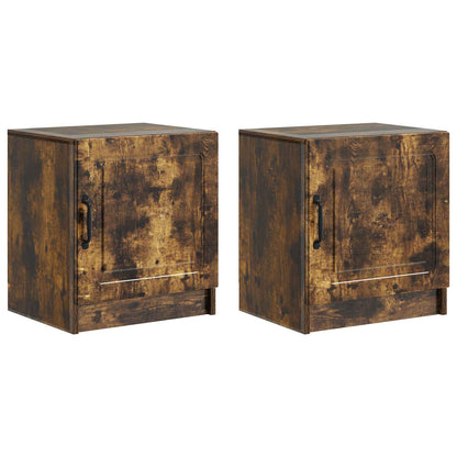 Noční Skříňka 2 Pcs Kouřový Dub 43 X 34,5 X 47 Cm