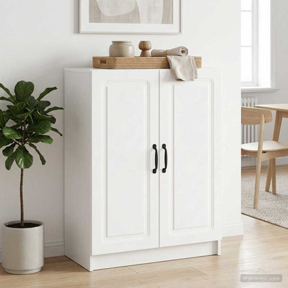 Servírovací Skříň Bílá S Vysokým Leskem 66 X 34,5 X 87 Cm
