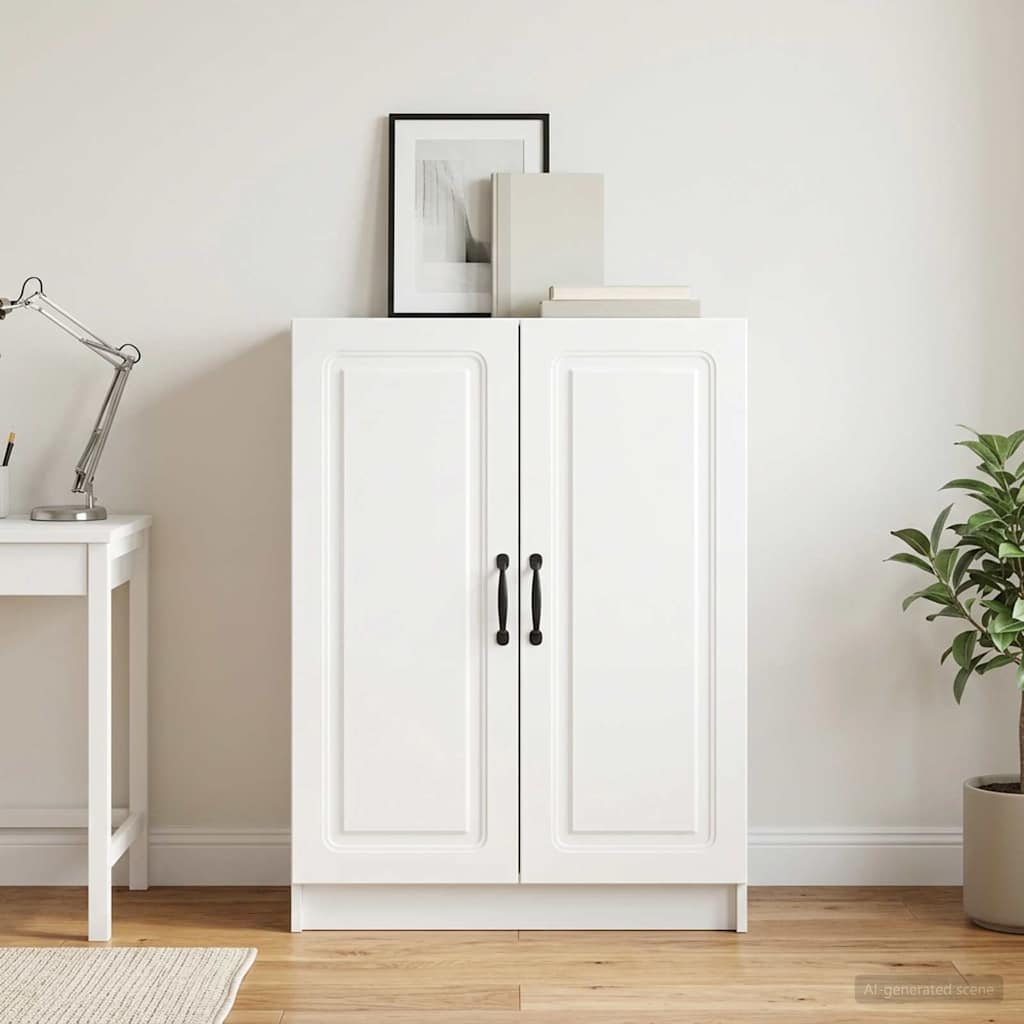 Servírovací Skříň Bílá S Vysokým Leskem 66 X 34,5 X 87 Cm
