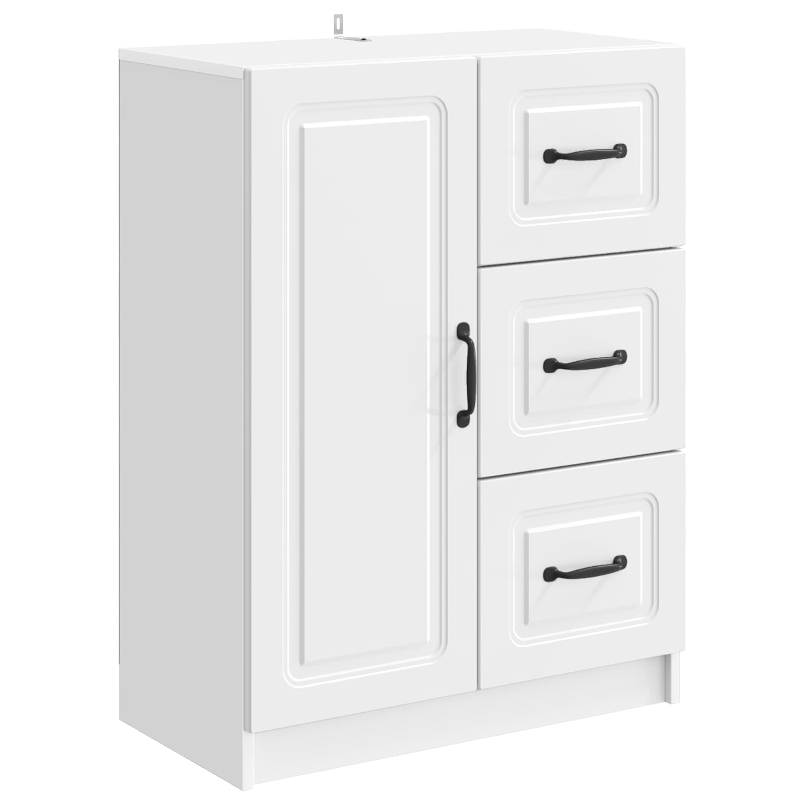 Servírovací Skříň Bílá S Vysokým Leskem 66 X 34,5 X 87 Cm