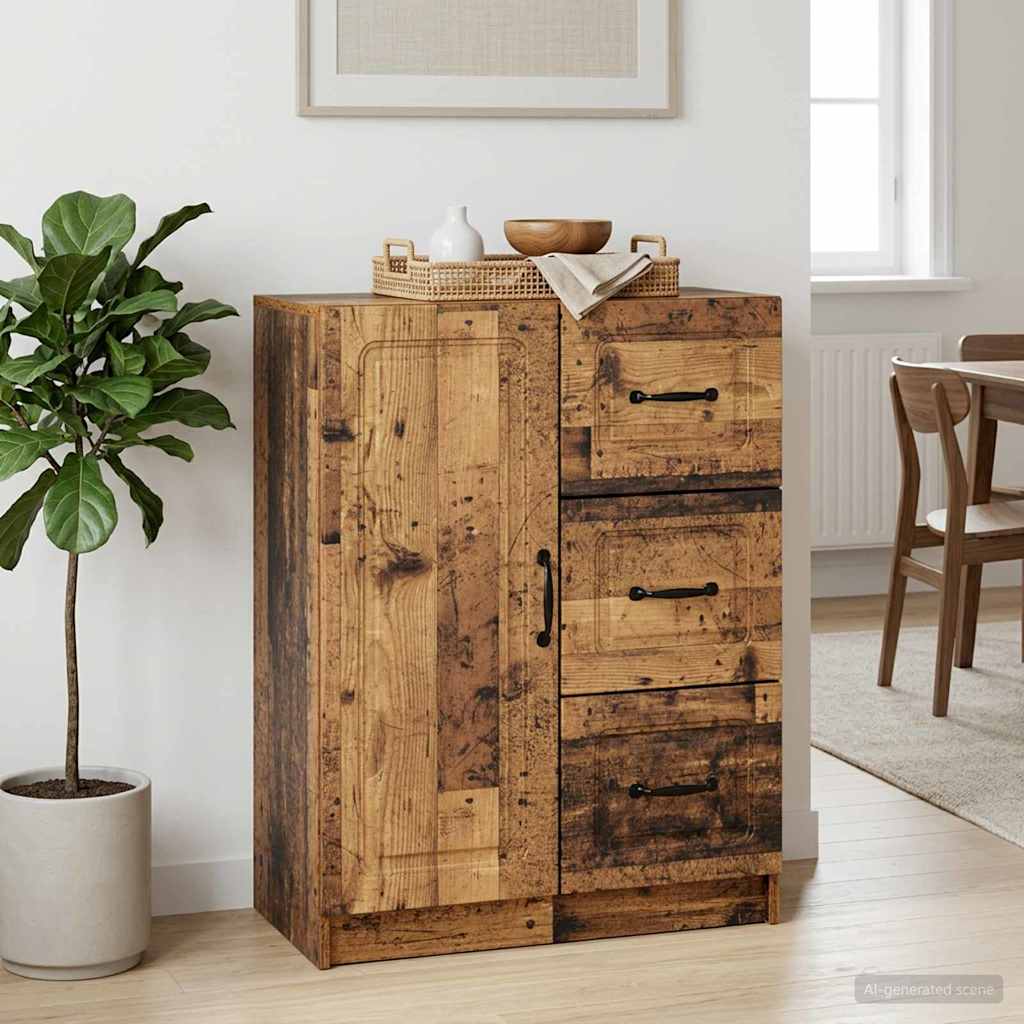 Servírovací Skříň Se Zásuvkou Staré Dřevo 66 X 34,5 X 87 Cm