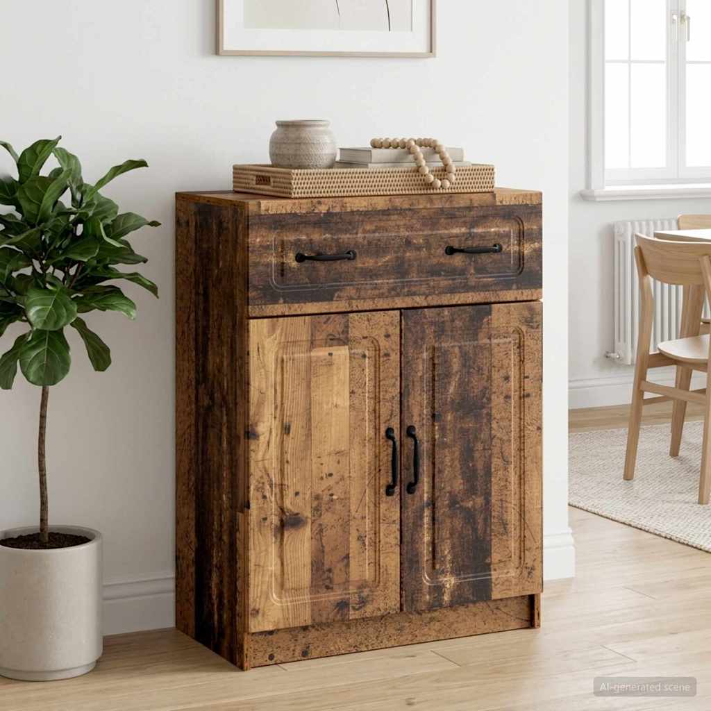 Servírovací Skříň Se Zásuvkou Staré Dřevo 66 X 34,5 X 87 Cm