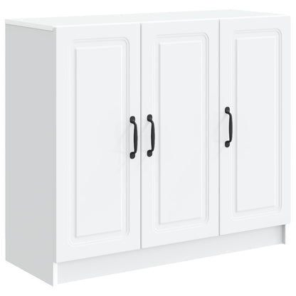 Servírovací Skříň Bílá 89 X 34,5 X 77 Cm Kompozitní Dřevo