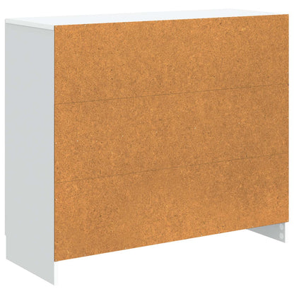Servírovací Skříň Bílá 89 X 34,5 X 77 Cm Kompozitní Dřevo