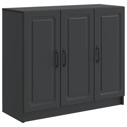 Servírovací Skříň Černá 89 X 34,5 X 77 Cm Kompozitní Dřevo