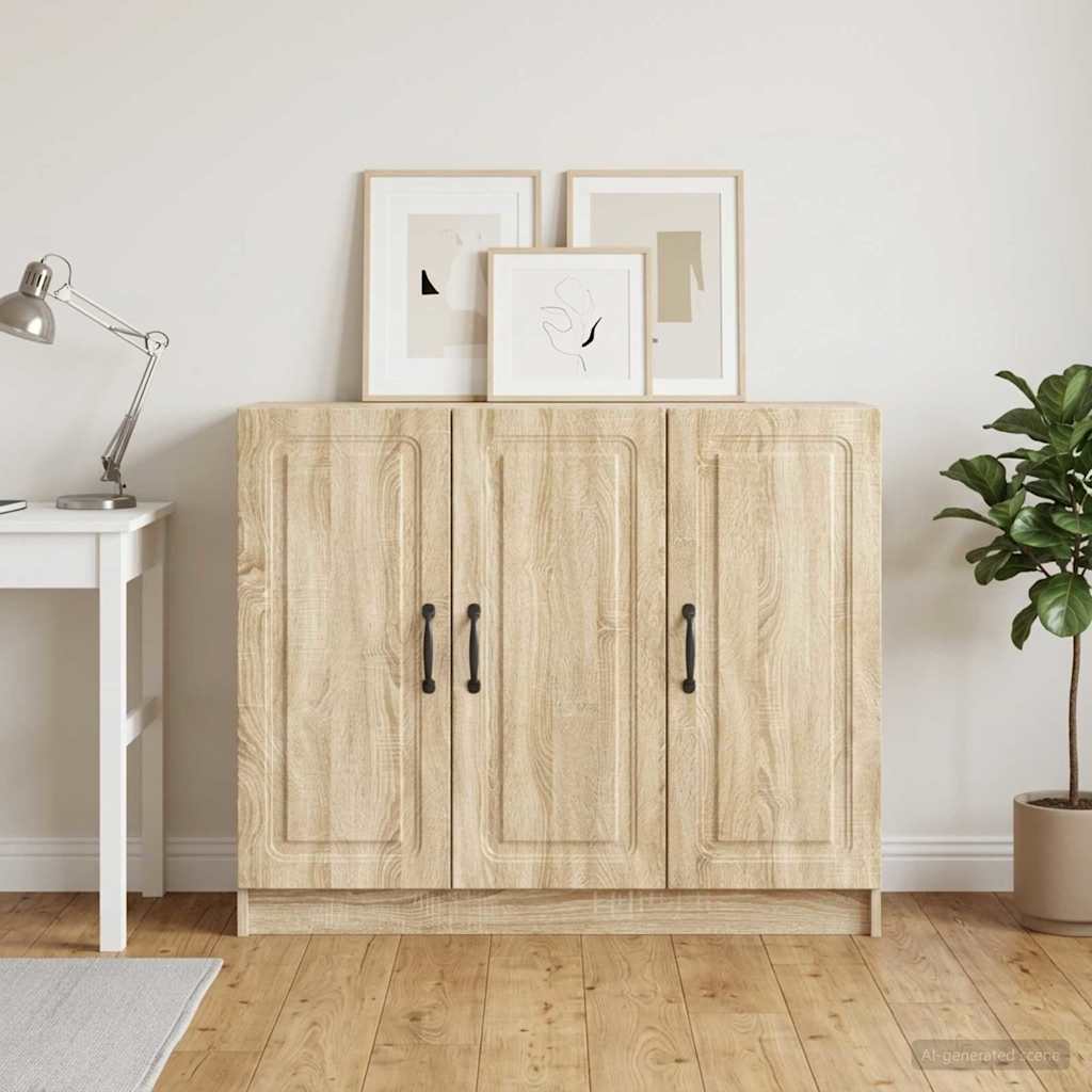 Servírovací Skříň Dub Sonoma 89 X 34,5 X 77 Cm Kompozitní Dřevo