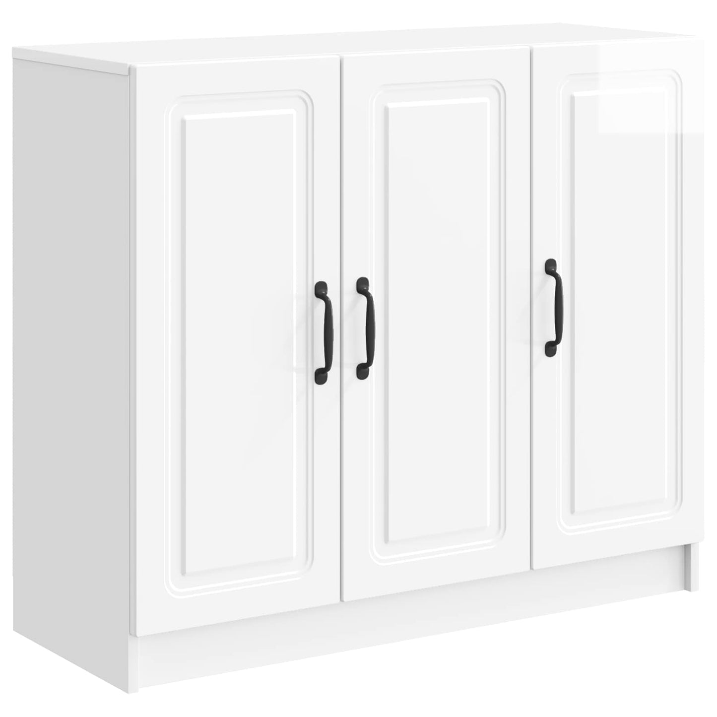 Servírovací Skříň Bílá S Vysokým Leskem 89 X 34,5 X 77 Cm