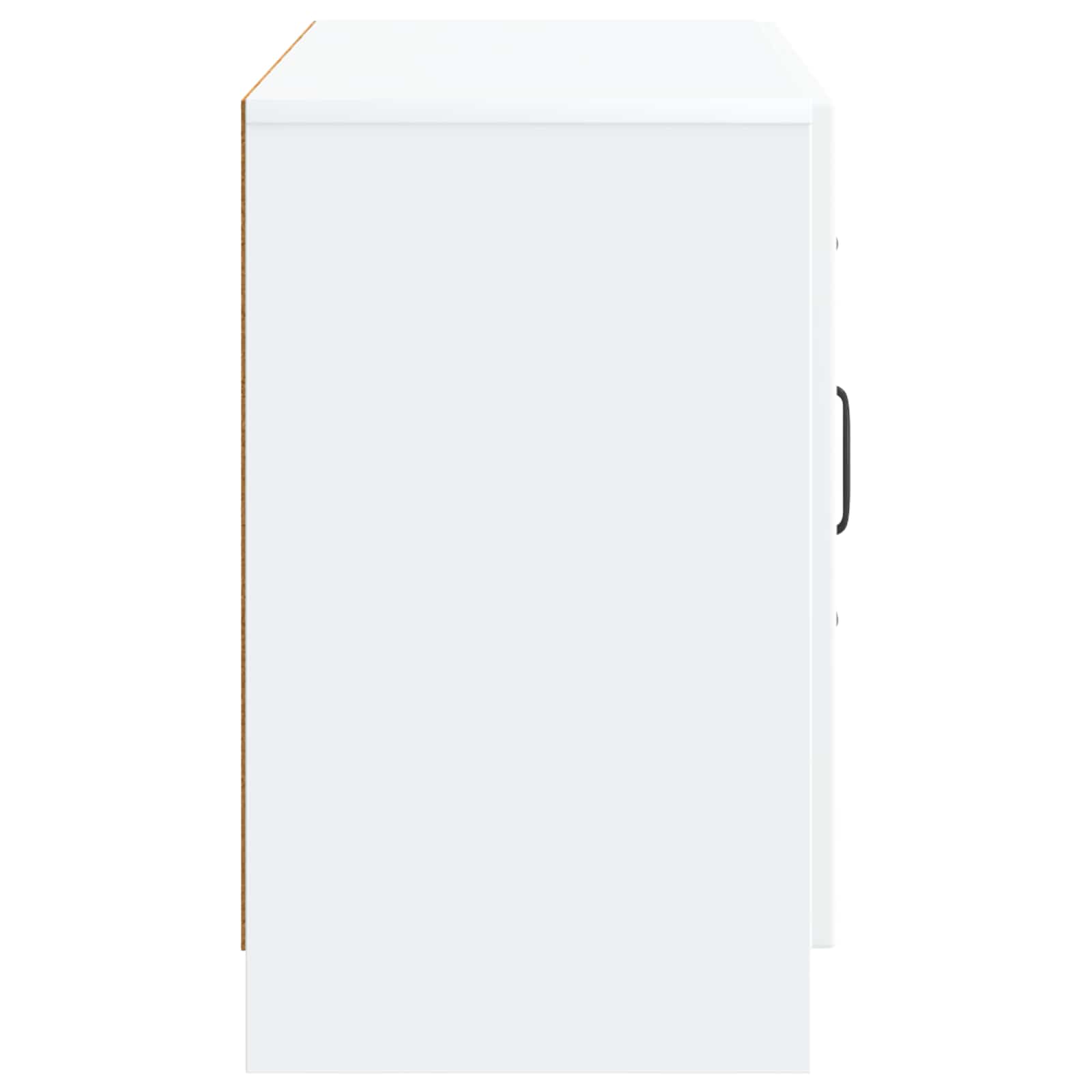 Servírovací Skříň Bílá 89 X 34,5 X 57 Cm Kompozitní Dřevo