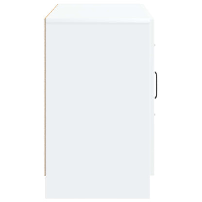 Servírovací Skříň Bílá 89 X 34,5 X 57 Cm Kompozitní Dřevo