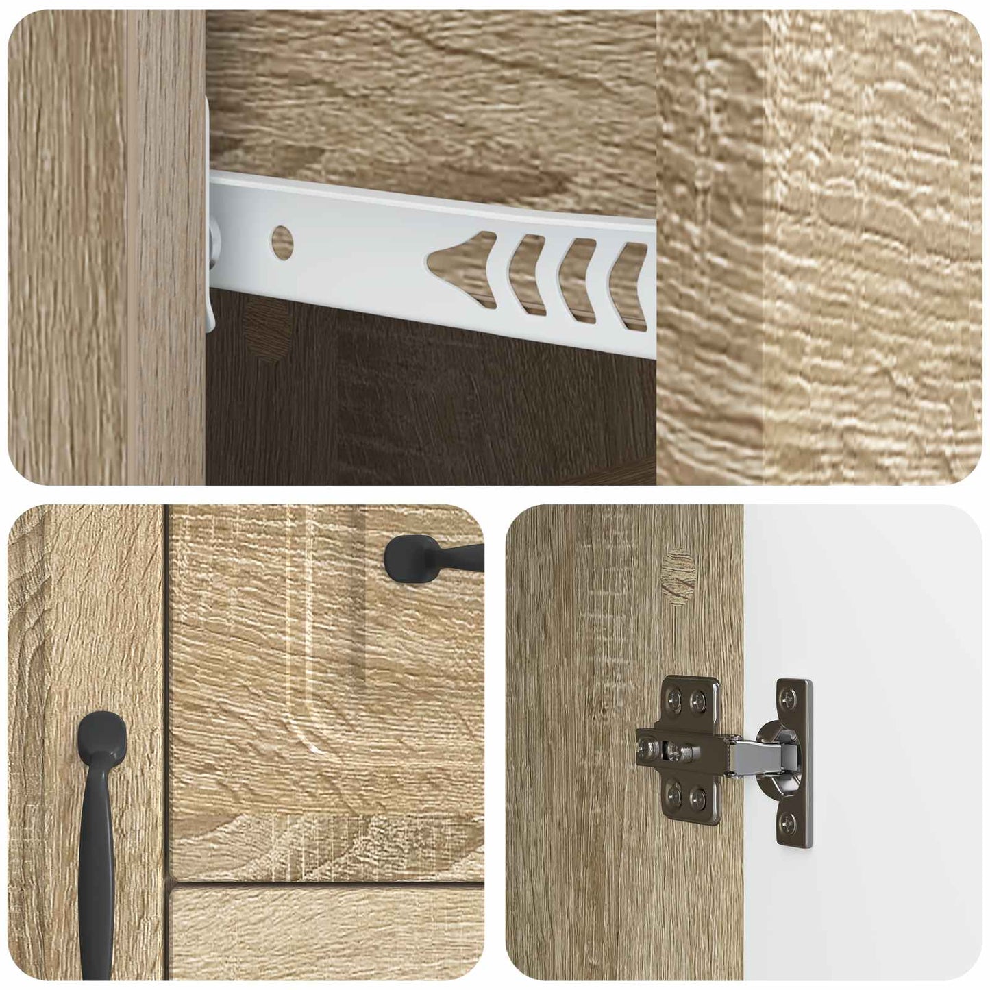 Servírovací Skříň Dub Sonoma 89 X 34,5 X 57 Cm Kompozitní Dřevo