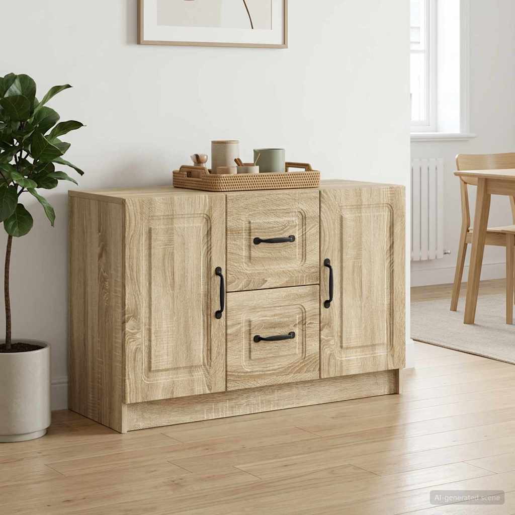 Servírovací Skříň Dub Sonoma 89 X 34,5 X 57 Cm Kompozitní Dřevo