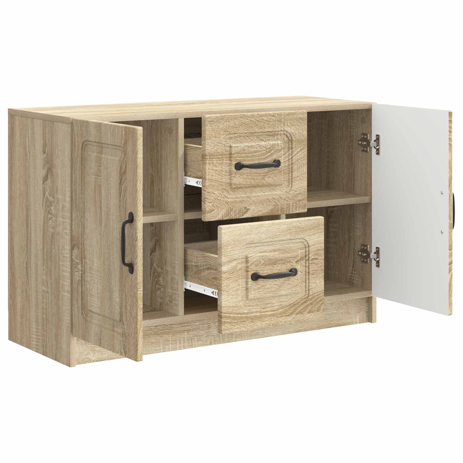 Servírovací Skříň Dub Sonoma 89 X 34,5 X 57 Cm Kompozitní Dřevo