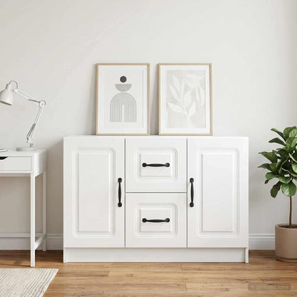 Servírovací Skříň Bílá S Vysokým Leskem 89 X 34,5 X 57 Cm