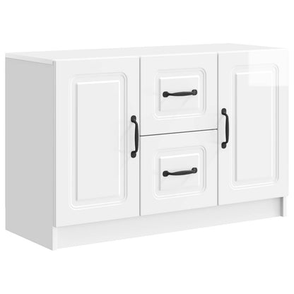 Servírovací Skříň Bílá S Vysokým Leskem 89 X 34,5 X 57 Cm