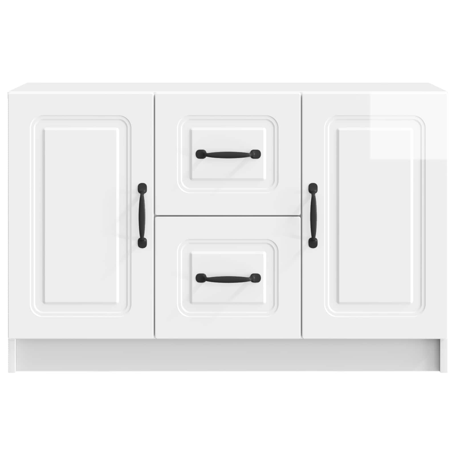 Servírovací Skříň Bílá S Vysokým Leskem 89 X 34,5 X 57 Cm
