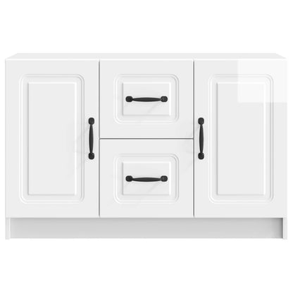 Servírovací Skříň Bílá S Vysokým Leskem 89 X 34,5 X 57 Cm