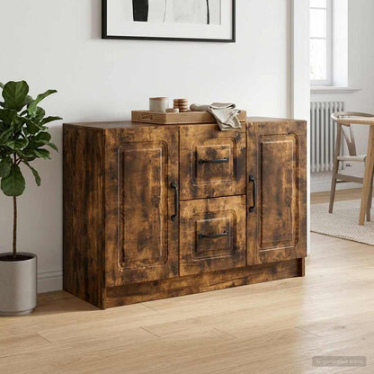 Servírovací Skříň Se Zásuvkou Kouřový Dub 89 X 34,5 X 57 Cm