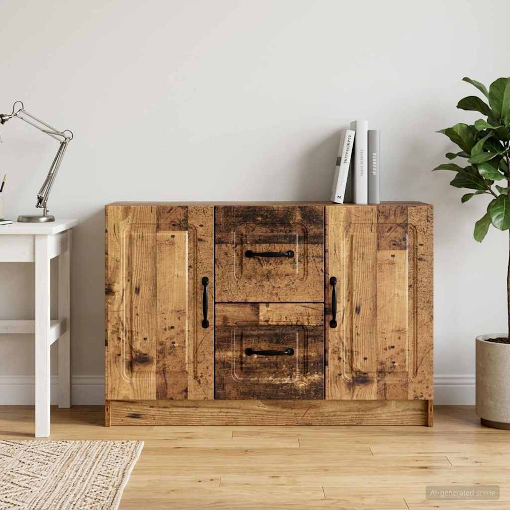 Servírovací Skříň Se Zásuvkou Staré Dřevo 89 X 34,5 X 57 Cm