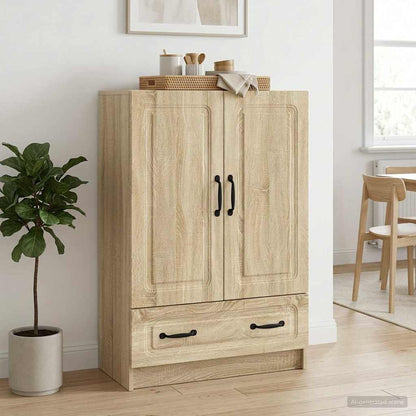 Servírovací Skříň Dub Sonoma 66 X 34,5 X 92 Cm Kompozitní Dřevo