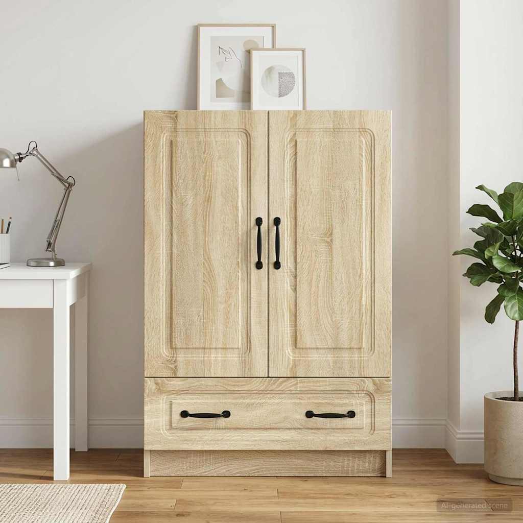 Servírovací Skříň Dub Sonoma 66 X 34,5 X 92 Cm Kompozitní Dřevo