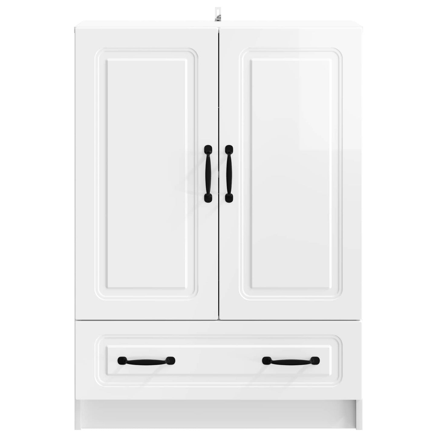 Servírovací Skříň Bílá S Vysokým Leskem 66 X 34,5 X 92 Cm
