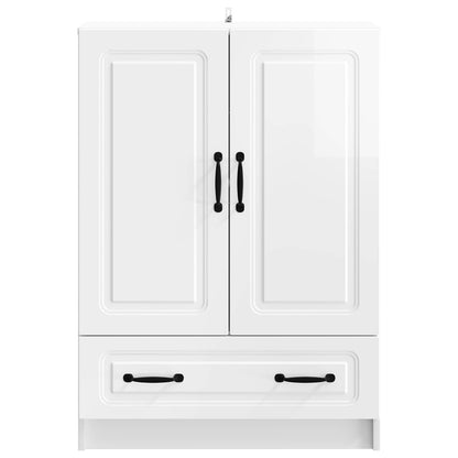Servírovací Skříň Bílá S Vysokým Leskem 66 X 34,5 X 92 Cm