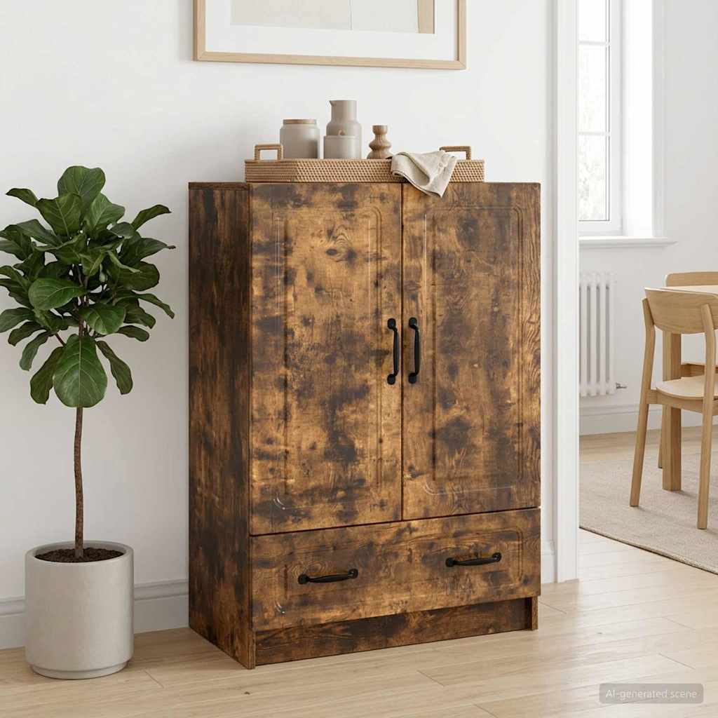 Servírovací Skříň Se Zásuvkou Kouřový Dub 66 X 34,5 X 92 Cm