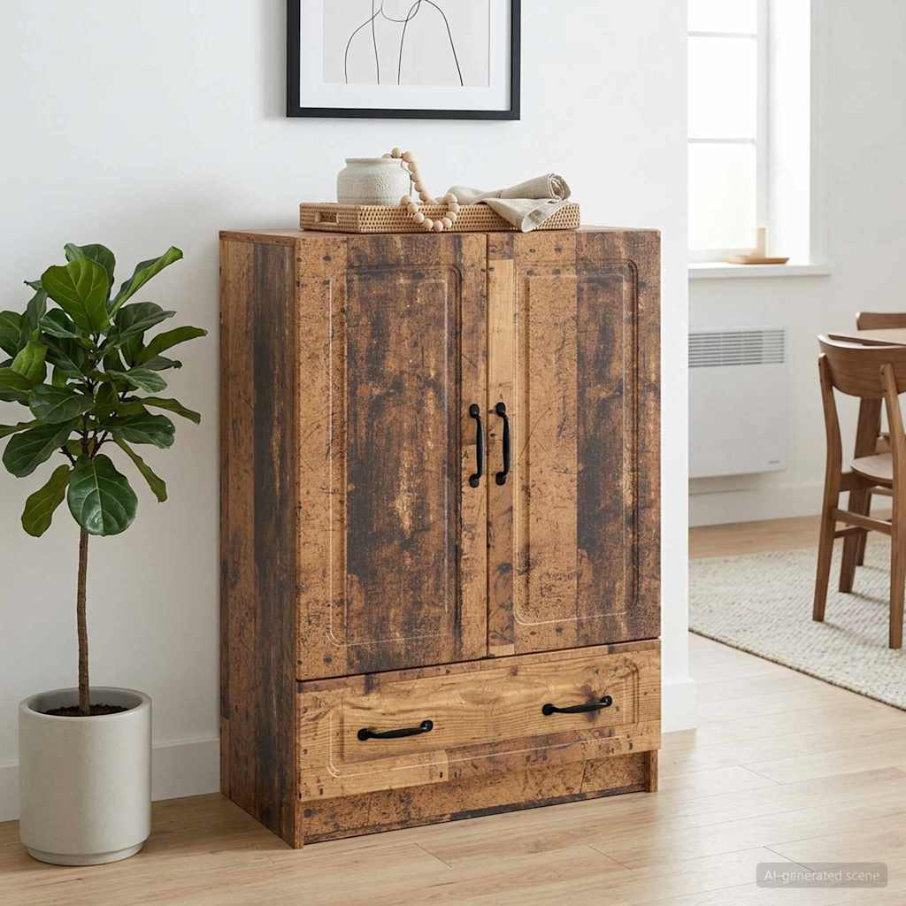 Servírovací Skříň Se Zásuvkou Staré Dřevo 66 X 34,5 X 92 Cm