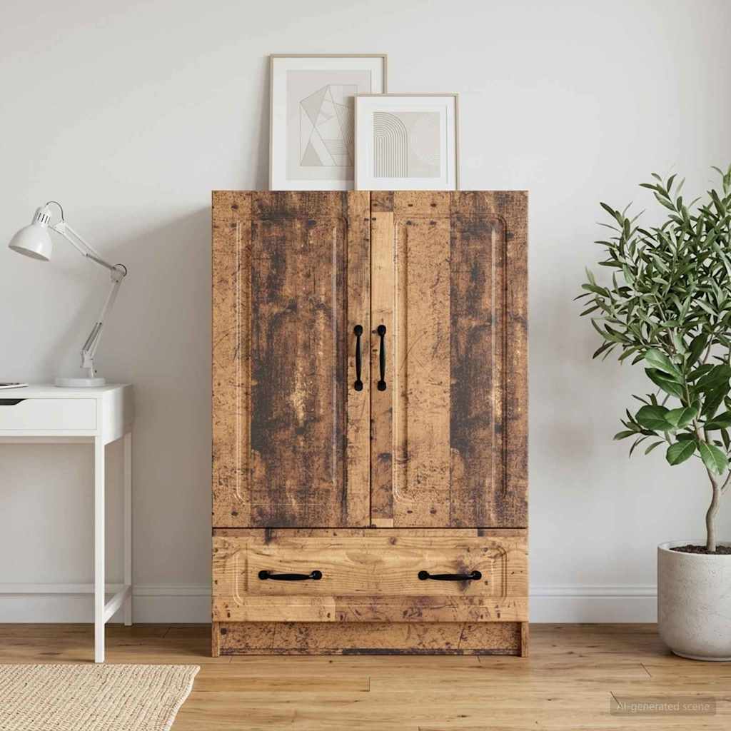 Servírovací Skříň Se Zásuvkou Staré Dřevo 66 X 34,5 X 92 Cm