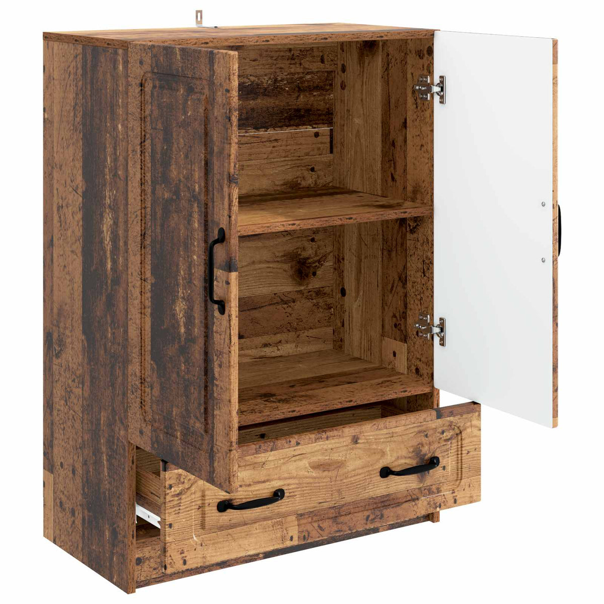 Servírovací Skříň Se Zásuvkou Staré Dřevo 66 X 34,5 X 92 Cm