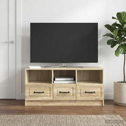 Televizní Skříň Dub Sonoma 102 X 34,5 X 47 Cm Kompozitní Dřevo