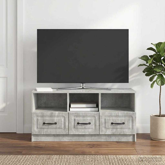 Televizní Skříň Se Zásuvkou Betonově Šedá 102 X 34,5 X 47 Cm