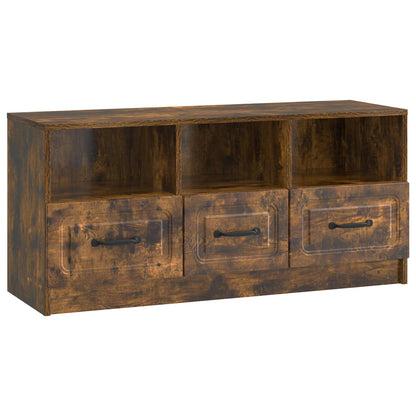 Televizní Skříň Kouřový Dub 102 X 34,5 X 47 Cm Kompozitní Dřevo