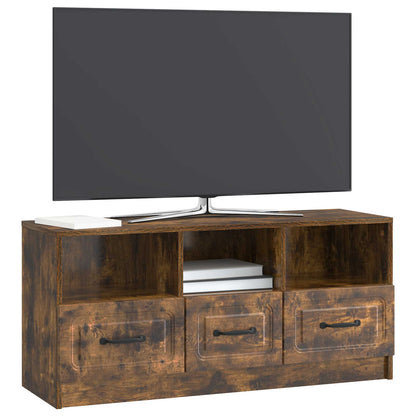 Televizní Skříň Kouřový Dub 102 X 34,5 X 47 Cm Kompozitní Dřevo
