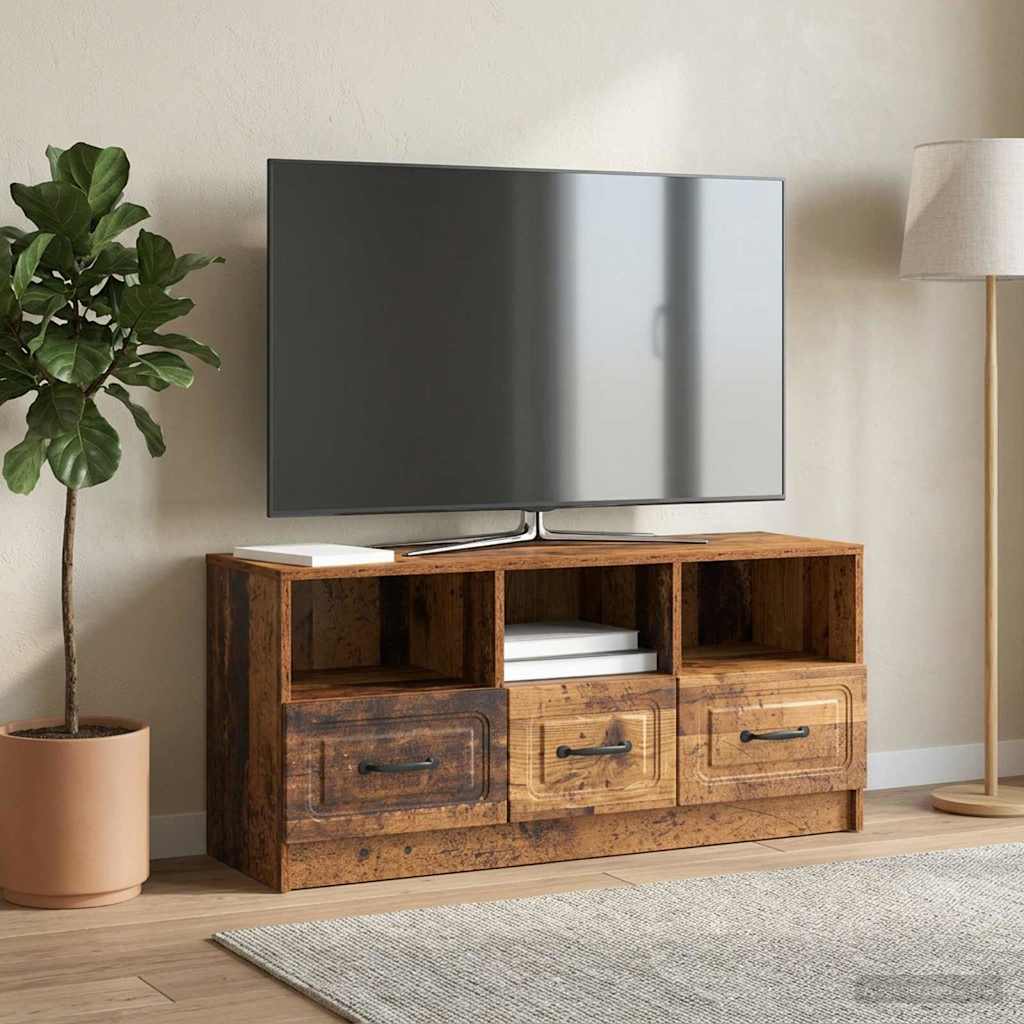 Televizní Skříň Staré Dřevo 102 X 34,5 X 47 Cm Kompozitní Dřevo