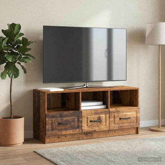 Televizní Skříň Staré Dřevo 102 X 34,5 X 47 Cm Kompozitní Dřevo