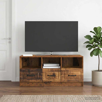 Televizní Skříň Staré Dřevo 102 X 34,5 X 47 Cm Kompozitní Dřevo