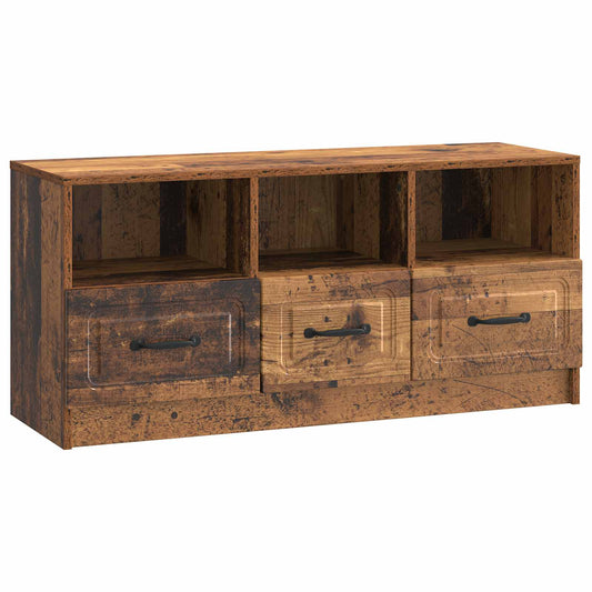 Televizní Skříň Staré Dřevo 102 X 34,5 X 47 Cm Kompozitní Dřevo
