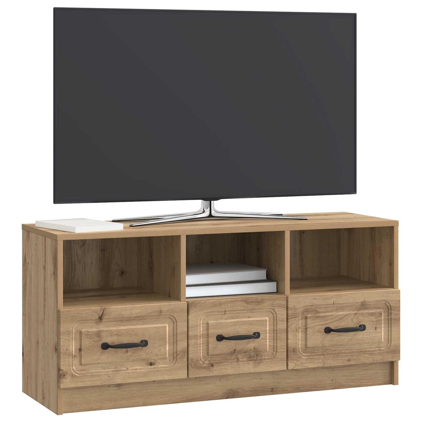 Televizní Skříň 102 X 34,5 X 47 Cm Dub Artisan Kompozitní Dřevo