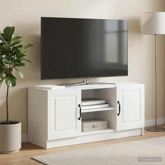 Televizní Skříň Bílá 102 X 34,5 X 47 Cm Kompozitní Dřevo