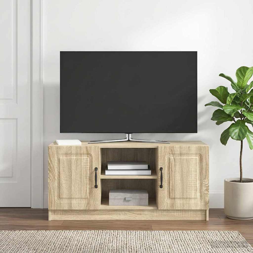 Televizní Skříň Dub Sonoma 102 X 34,5 X 47 Cm Kompozitní Dřevo