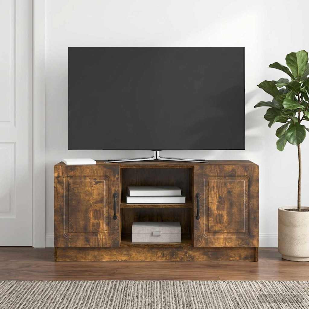 Televizní Skříň Kouřový Dub 102 X 34,5 X 47 Cm Kompozitní Dřevo