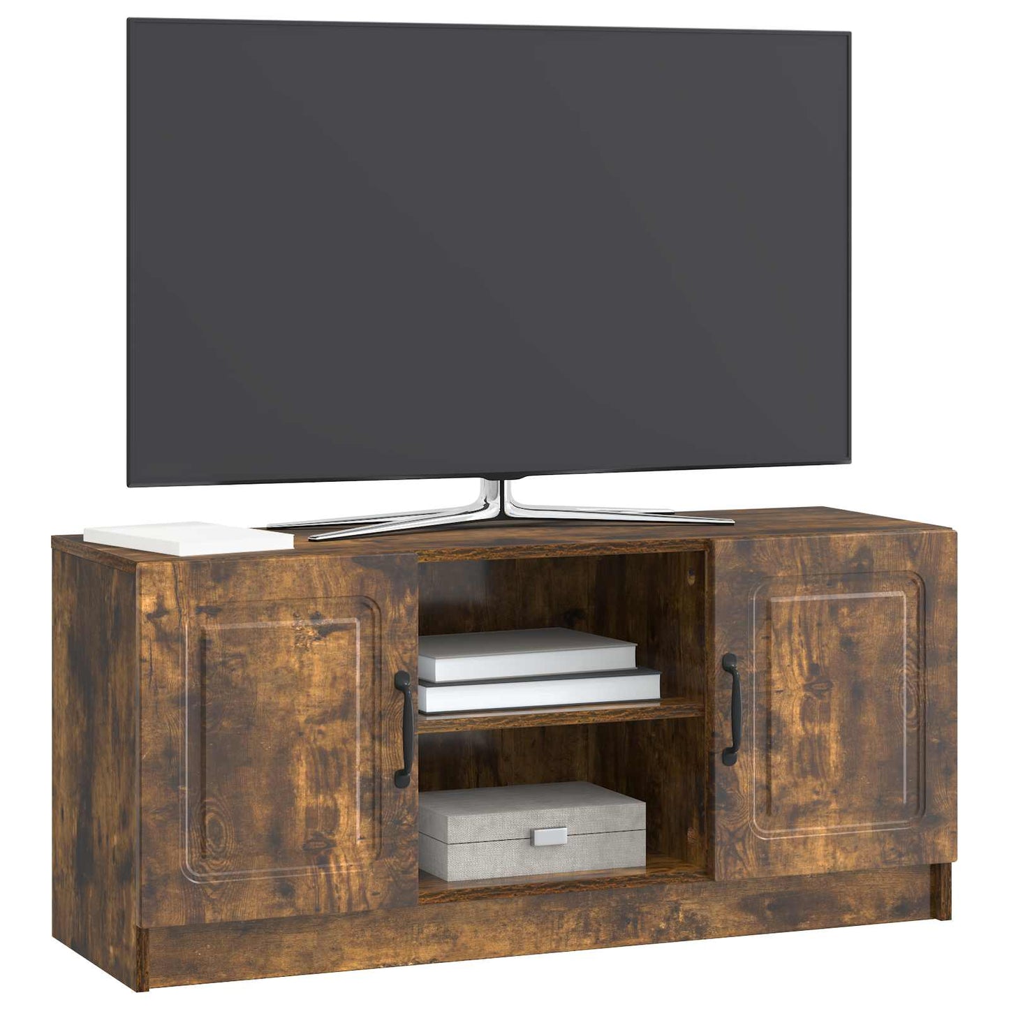Televizní Skříň Kouřový Dub 102 X 34,5 X 47 Cm Kompozitní Dřevo