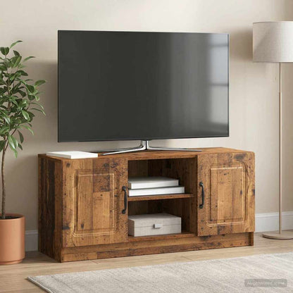 Televizní Skříň Staré Dřevo 102 X 34,5 X 47 Cm Kompozitní Dřevo