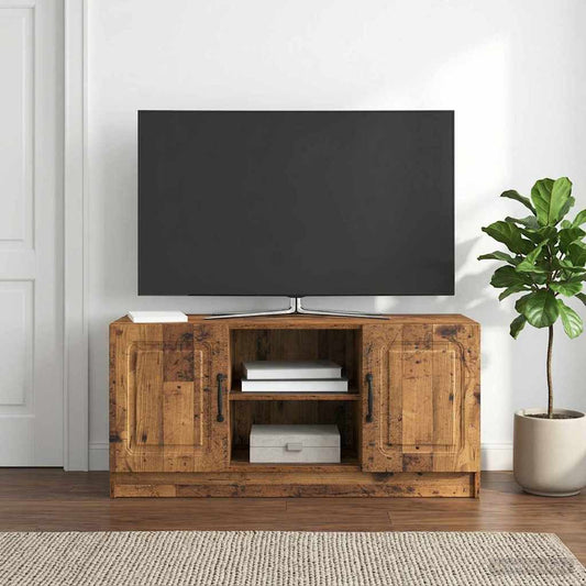 Televizní Skříň Staré Dřevo 102 X 34,5 X 47 Cm Kompozitní Dřevo