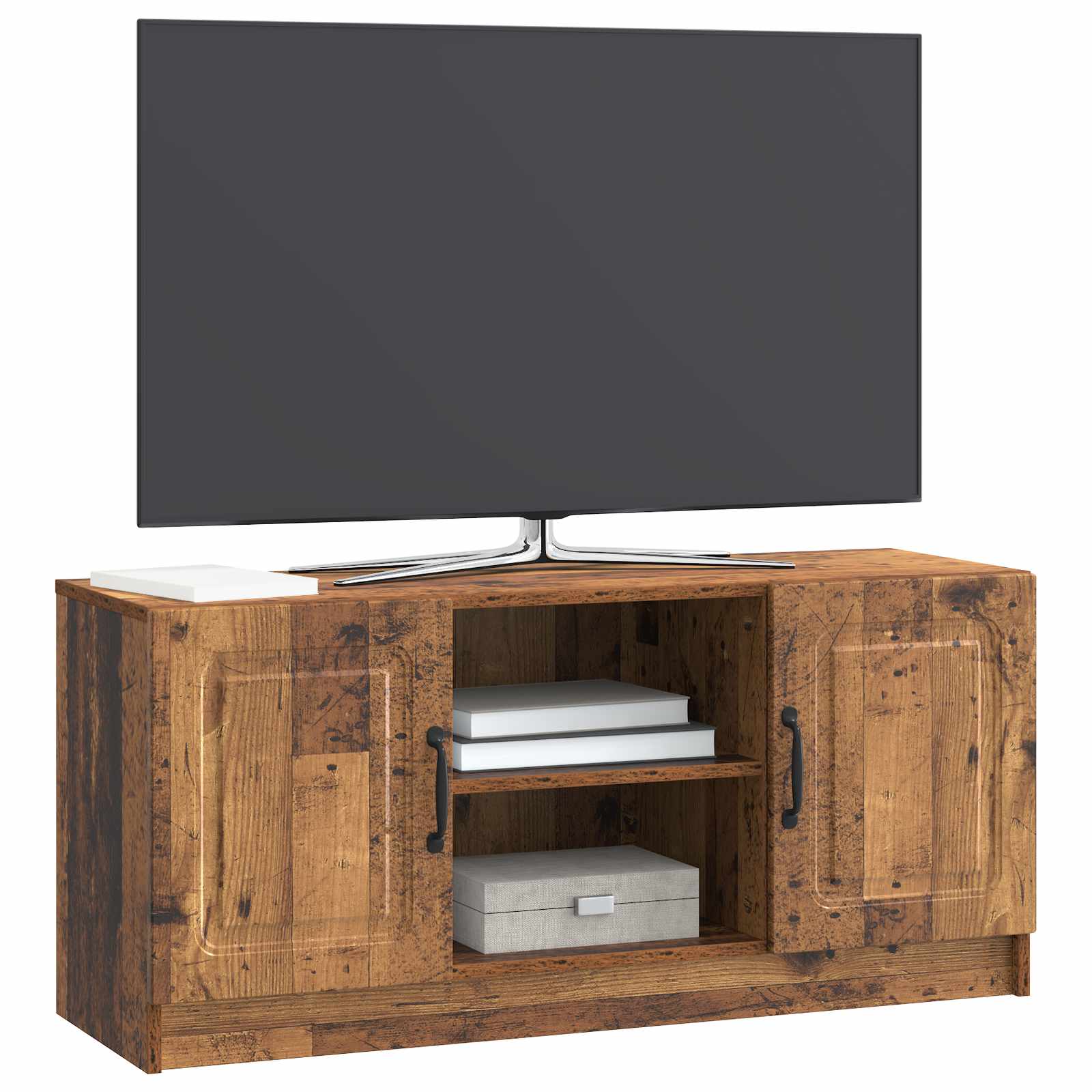 Televizní Skříň Staré Dřevo 102 X 34,5 X 47 Cm Kompozitní Dřevo